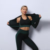 3PCS Yoga Set Seamless Sport Set Women Gym Clothing Leggings Women Crop Top Sports Bra Women Fitness Gym Set Womens Outfits Tracksuit