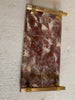 Luxurious Red Marble Tray with Gold Handles – Elegant Decorative & Serving Dish