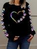 European And American Leisure Fashion Valentine's Day Long Sleeve Crew Neck Sweater