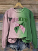 European And American Leisure Fashion Valentine's Day Long Sleeve Crew Neck Sweater