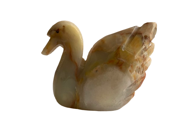 Hand-Carved Marble Duck – Natural Stone Figurine for Home Decor, Calm Energy & Feng Shui Harmony