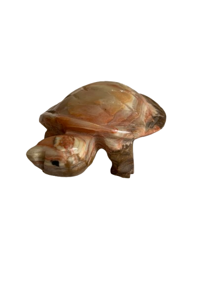 Hand-Carved Marble Turtle – Natural Stone Figurine for Home Decor, Wisdom & Grounding Energy