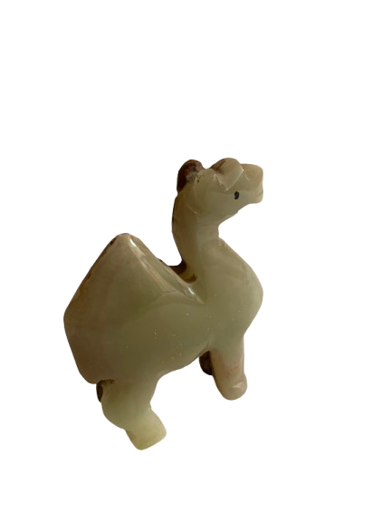 Hand-Carved Marble Camel Standing Pose – Standing Natural Stone Figurine for Home Decor, Strength & Resilient Energy