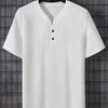 Summer Fashion Men's V-collar Short Sleeve Coat