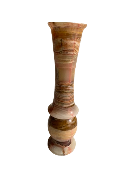 Handcrafted Lightest Brown Marble Vase – Elegant Natural Stone Decor for Timeless Interiors