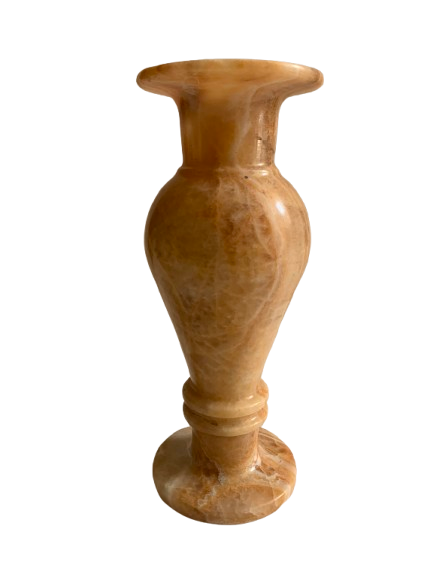 Handcrafted Light Brown Marble Vase – Elegant Natural Stone Decor for Timeless Interiors