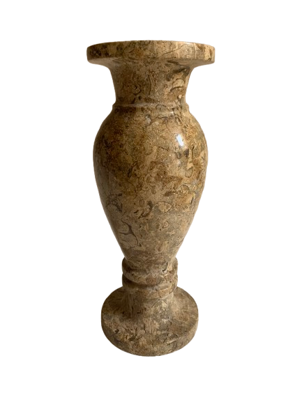Handcrafted Brown Marble Vase – Elegant Natural Stone Decor for Timeless Interiors