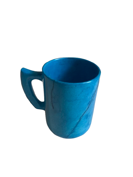 Handcrafted Marble Blue Mug – Natural Stone Coffee Cup for Elegant &amp; Eco-Friendly Sipping